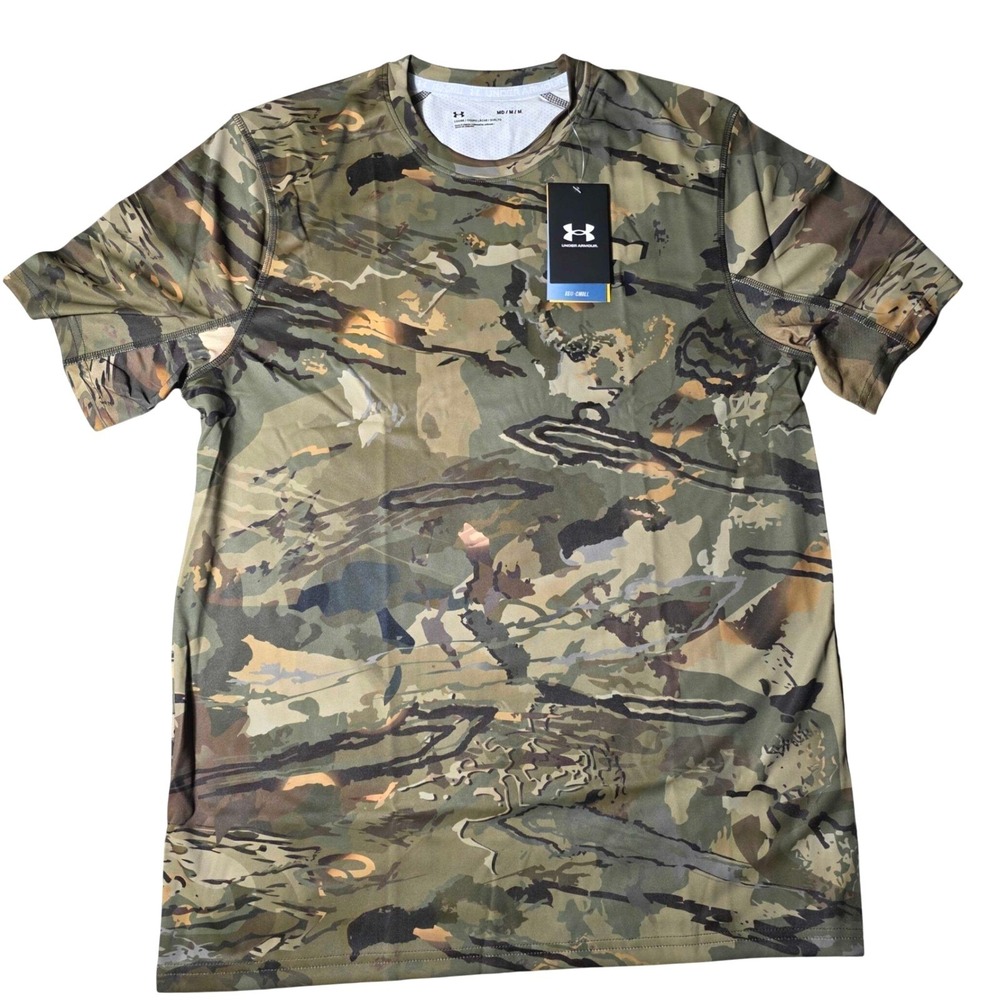 Under Armour IsoChill BrushLine Short Sleeve Shirt Forest All Season Camo Medium